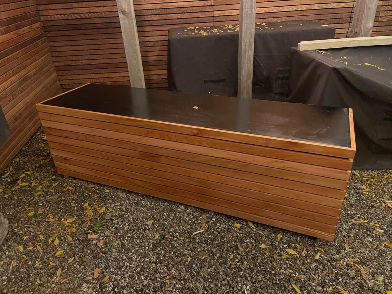 Finished box, stained and painted