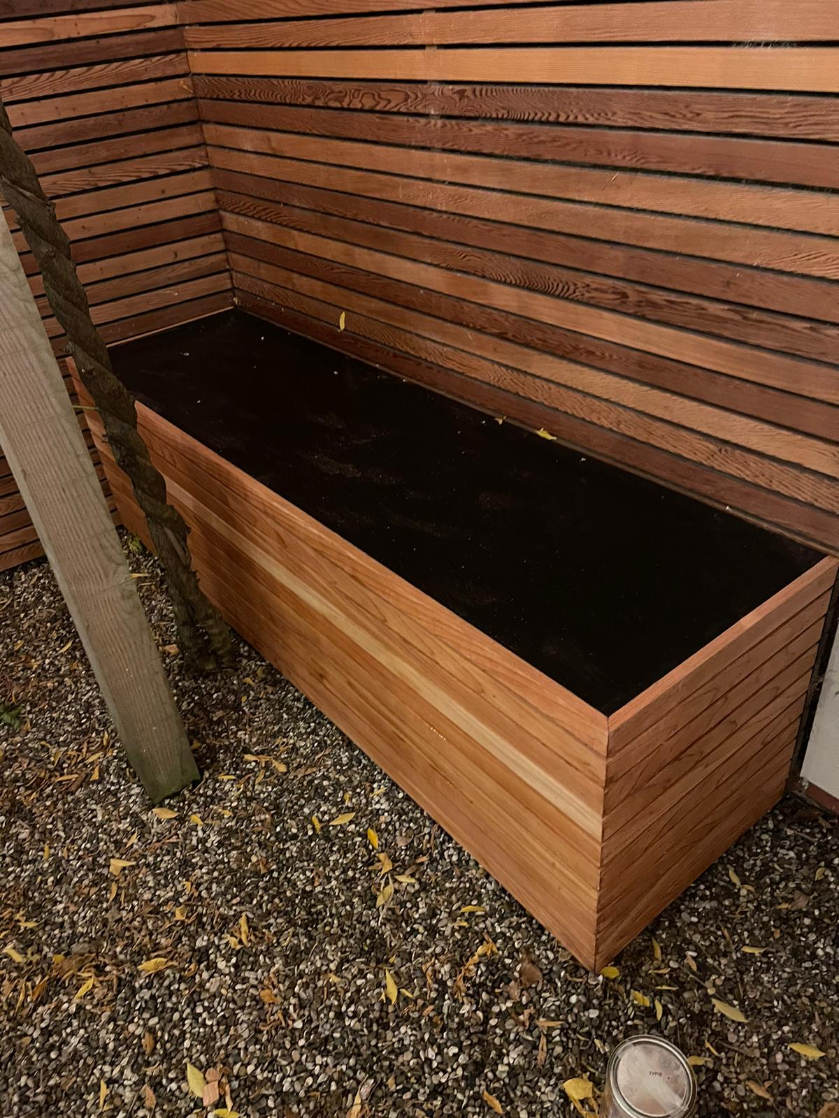 Finished box, stained and painted